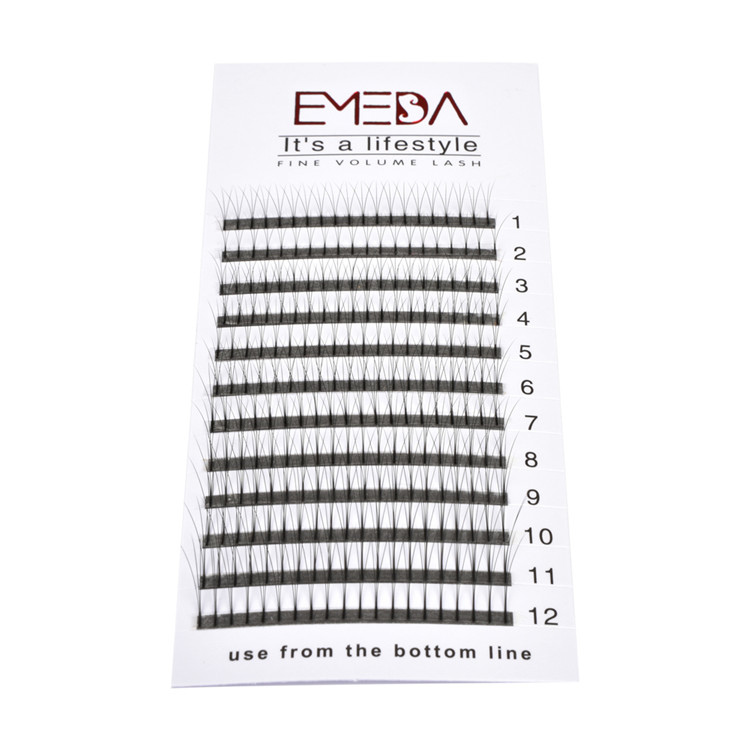 Premade volume fans eyelash extensions custome private label